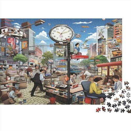 Busy City Life Puzzles 500 Teile Für Erwachsene Puzzles Für Erwachsene 500 Teile Puzzle Lernspiele Ungelöstes Puzzle 500pcs (52x38cm) von ONDIAN
