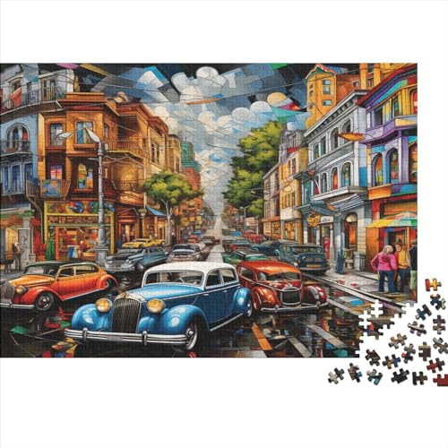 Cars on The Streets of London 3D-Puzzles 1000 Teile Für Erwachsene Puzzles Für Erwachsene 1000 Teile Puzzle Lernspiele Ungelöstes Puzzle 1000pcs (75x50cm) von ONDIAN