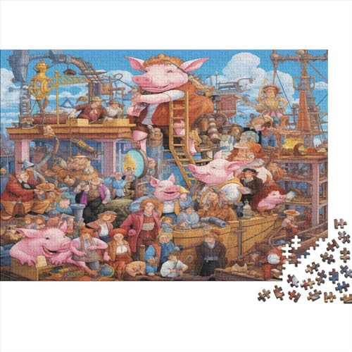 Cartoon Animal Theme Puzzles 500 Teile Für Erwachsene Puzzles Für Erwachsene 500 Teile Puzzle Lernspiele Ungelöstes Puzzle 500pcs (52x38cm) von ONDIAN