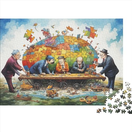 Cartoon Art Theme Puzzles Für Erwachsene 1000 Teile Puzzles Für Erwachsene Puzzles 1000 Teile Für Erwachsene Anspruchsvolles Spiel Ungelöstes Puzzle 1000pcs (75x50cm) von ONDIAN
