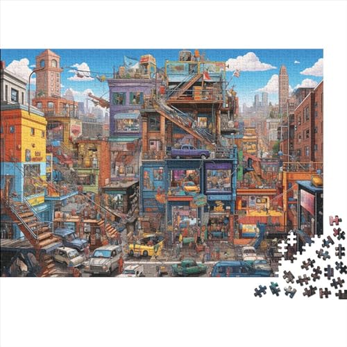 Cartoon Art Theme Ungelöstes 3D-Puzzle Mit 300 Teilen Für Erwachsene Und Jugendliche Ab 12 Jahren 300pcs (40x28cm) von ONDIAN