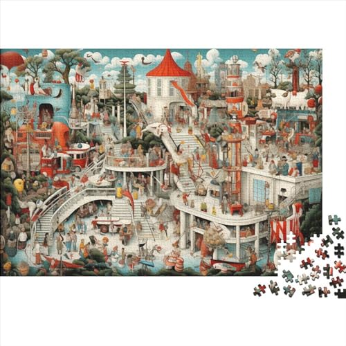 Cartoon-Kunst-Themen-Puzzle, 500 Teile für Erwachsene, Puzzle für Erwachsene, 500-teiliges Puzzle, Lernspiele, ungelöstes Puzzle, 500 Teile (52 x 38 cm) von ONDIAN