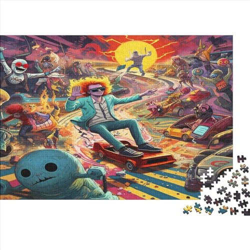 Cartoon Rock Art Puzzles Für Erwachsene 300 Teile Puzzles Für Erwachsene Puzzles 300 Teile Für Erwachsene Anspruchsvolles Spiel 300pcs (40x28cm) von ONDIAN