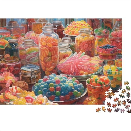 Colorful Candies Puzzles 1000 Teile Für Erwachsene Puzzles Für Erwachsene 1000 Teile Puzzle Lernspiele Ungelöstes Puzzle 1000pcs (75x50cm) von ONDIAN