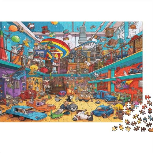 Colorful Style Toy Store Ungelöstes 3D-Puzzle Mit 300 Teilen Für Erwachsene Und Jugendliche Ab 12 Jahren 300pcs (40x28cm) von ONDIAN