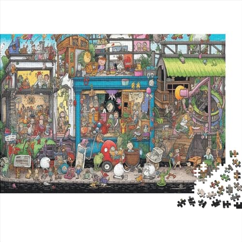 Comic Cartoon Game 3D-Puzzles 500 Teile Für Erwachsene Puzzles Für Erwachsene 500 Teile Puzzle Lernspiele Ungelöstes Puzzle 500pcs (52x38cm) von ONDIAN