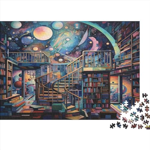 Lernzimmer unter den Sternen, Puzzle für Erwachsene, 300 Puzzles für Erwachsene, 300 Teile, Puzzle, 300 Teile, ungelöstes Puzzle, 300 Teile (40 x 28 cm) von ONDIAN