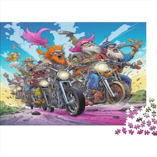 Motorcycle Party Puzzles 500 Teile Für Erwachsene Puzzles Für Erwachsene 500 Teile Puzzle Lernspiele Ungelöstes Puzzle 500pcs (52x38cm) von ONDIAN