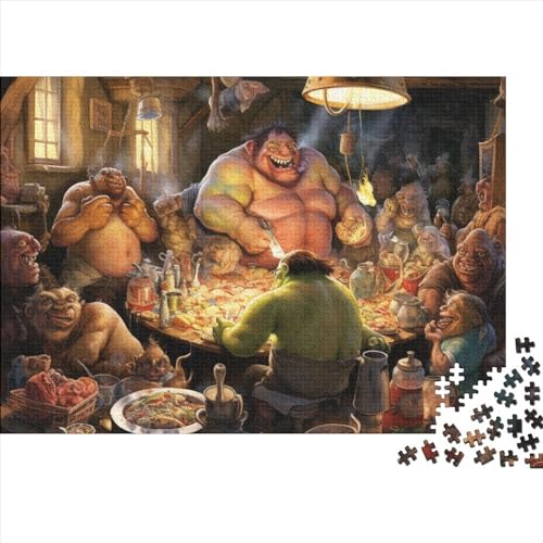 Ogre's Feast 3D-Puzzle, 1000 Teile für Erwachsene, Puzzle für Erwachsene, 1000 Teile, Lernspiele, ungelöstes Puzzle, 1000 Teile (75 x 50 cm) von ONDIAN