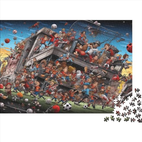 Puzzle Für Erwachsene, 300-teilige Puzzles Für Jugendliche Football Theme Familie, Herausfordernde Spiele, Unterhaltung, Spielzeug, Geschenke, Heimdekoration, Ungelöstes Rätsel 300pcs (40x28cm) von ONDIAN