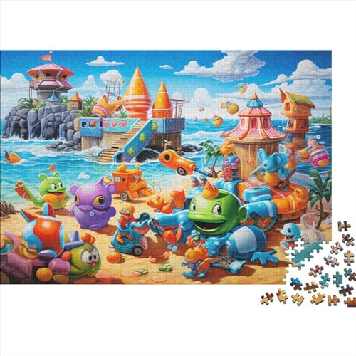Puzzle Für Erwachsene, 300-teilige Puzzles Für Jugendliche Toys on The Beach Familie, Herausfordernde Spiele, Unterhaltung, Spielzeug, Geschenke, Heimdekoration, Ungelöstes Rätsel 300pcs (40x28cm) von ONDIAN
