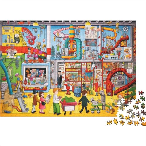 Puzzle Toy Store Theme 300-teiliges Puzzle Für Erwachsene, Familie Oder Teenager, Puzzle-Spielzeug, Lernspiele, Stressabbau-Puzzles, Einzigartige Heimdekoration Und Geschenke 300pcs (40x28cm) von ONDIAN