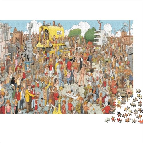 Puzzle für Erwachsene, 1000 Teile, Cartoon-Kunst-Thema, Puzzles für Erwachsene, Geschenke, 1000 Teile (75 x 50 cm) von ONDIAN