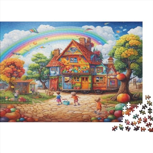 Puzzle für Erwachsene, 500 Teile, Regenbogen-Kindergarten-Puzzles für Erwachsene, Geschenke, 500 Teile (52 x 38 cm) von ONDIAN