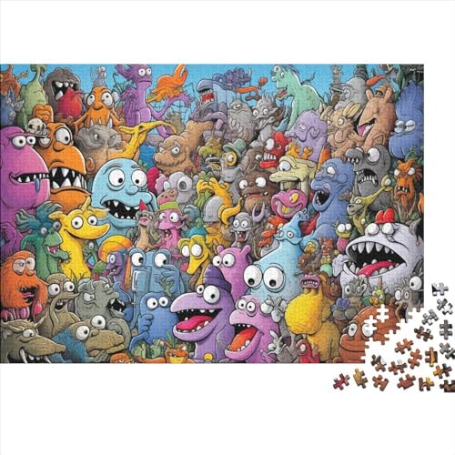Puzzle mit Cartoon-Thema, 1000 Teile für Erwachsene, Puzzles für Erwachsene, 1000 Teile, Lernspiele, ungelöstes Puzzle, 1000 Teile (75 x 50 cm) von ONDIAN