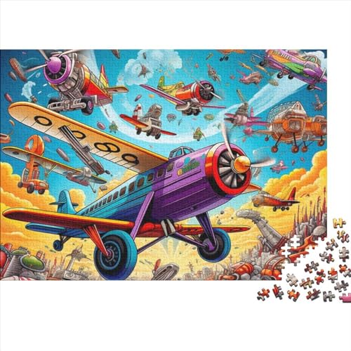 Puzzle mit Flugzeugkrieg, 500 Teile für Erwachsene, Puzzle für Erwachsene, 500 Teile, Lernspiele, ungelöstes Puzzle, 500 Teile (52 x 38 cm) von ONDIAN