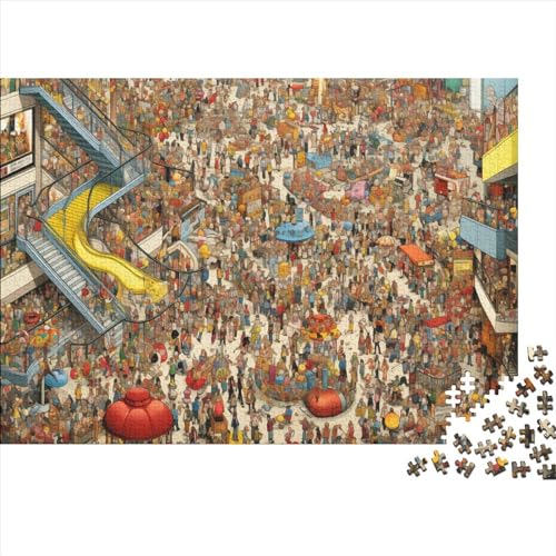 Puzzles Für Erwachsene 300 Teile 3000 People at Mall Conge Puzzles Als Geschenke Für Erwachsene 300pcs (40x28cm) von ONDIAN