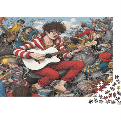 Puzzles Für Erwachsene 500 Teile Boy Playing Guitar Puzzles Als Geschenke Für Erwachsene 500pcs (52x38cm) von ONDIAN