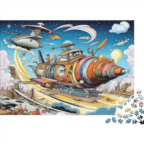 Spacecraft Puzzle, 500 Teile für Erwachsene, Puzzle für Erwachsene, 500 Teile, Lernspiele, ungelöstes Puzzle, 500 Teile (52 x 38 cm) von ONDIAN