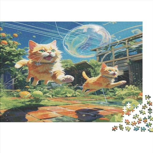 Two Cute Kittens Puzzles 300 Teile Für Erwachsene Puzzles Für Erwachsene 300 Teile Puzzle Lernspiele Ungelöstes Puzzle 300pcs (40x28cm) von ONDIAN