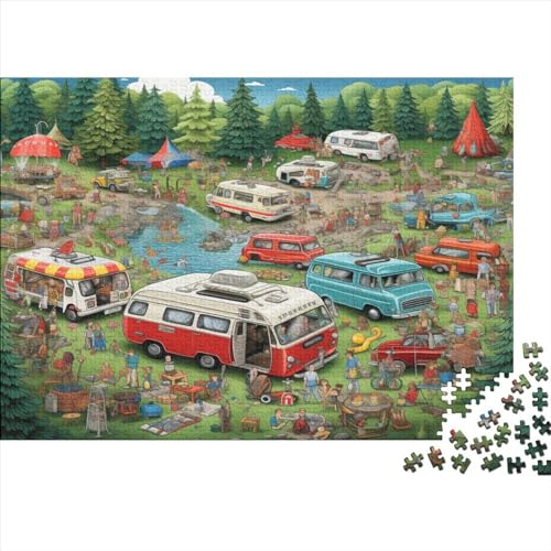Wild Camping Theme Puzzles Für Erwachsene 500 Teile Puzzles Für Erwachsene Puzzles 500 Teile Für Erwachsene Anspruchsvolles Spiel 500pcs (52x38cm) von ONDIAN