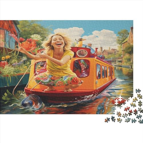 Woman on Cruise Ship Puzzles 1000 Teile Für Erwachsene Puzzles Für Erwachsene 1000 Teile Puzzle Lernspiele Ungelöstes Puzzle 1000pcs (75x50cm) von ONDIAN
