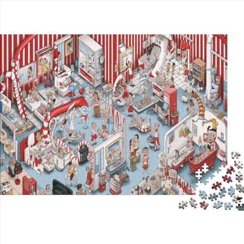 Zahnkrankenhaus-Themen-Puzzle, 1000 Teile für Erwachsene, Puzzle für Erwachsene, 1000 Teile, Lernspiele, ungelöstes Puzzle, 1000 Teile (75 x 50 cm) von ONDIAN