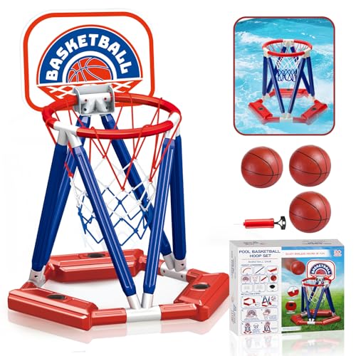 ONEANU Pool-Basketballkorb mit Rückwand für Schwimmbad, geeignet für Kinder und Erwachsene im Alter von 3–12 Jahren, für drinnen und draußen ONEANU Pool-Basketballkorb mit Rückwand für Schwimmbad, geeignet für Kinder und Erwachsene im Alter von 3–12 Jahren, für drinnen und draußen von ONEANU