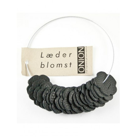 ONION Lederblumen Schwarz - 20 Stk von ONION