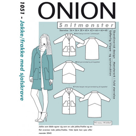 ONION Nähmuster 1051 Schalkragen-Mantel Größe 34-48 ONION Nähmuster 1051 Schalkragen-Mantel Größe 34-48 von ONION