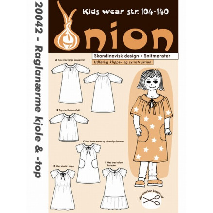 ONION Schnittmuster Kids 20042 Raglankleid und Top Gr. 104-140/3-10 Jahre von ONION