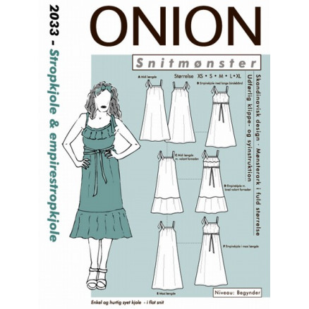 ONION Schnittmuster 2033 Trägerkleid und Empirekleid Gr. XS-XL von ONION