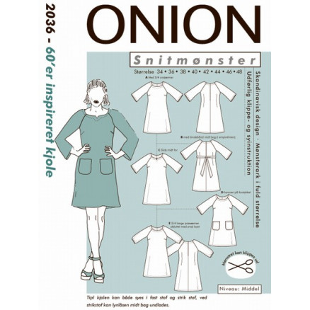 ONION Schnittmuster 2036 60's Inspired Dress Größe 34-48 ONION Schnittmuster 2036 60's Inspired Dress Größe 34-48 von ONION