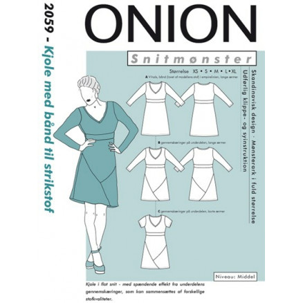 ONION Schnittmuster 2059 Kleid mit Schleife Größe. XS-XL ONION Schnittmuster 2059 Kleid mit Schleife Größe. XS-XL von ONION
