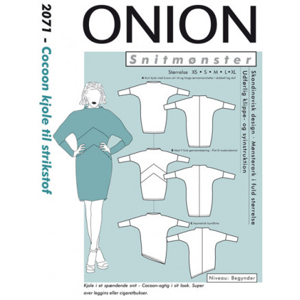 ONION Schnittmuster 2071 Cocoon Kleid Größe. XS-XL ONION Schnittmuster 2071 Cocoon Kleid Größe. XS-XL von ONION
