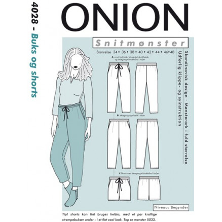 ONION Schnittmuster 4028 Hose und Shorts Gr. 34-48 von ONION