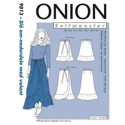 ONION Schnittmuster Plus 9013 Wickelröcke mit Volant Größe: XL-5XL XL-5XL von ONION