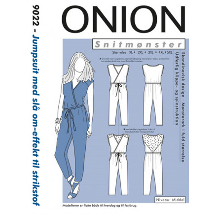 ONION Schnittmuster Plus 9022 Jumpsuit mit Wickeleffekt Größe: XL-5XL XL-5XL von ONION