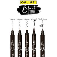 ONLINE 19114 Black Lettering Set - Fineliner und Brushpen 5er Set im Kartonetui ONLINE 19114 Black Lettering Set - Fineliner und Brushpen 5er Set im Kartonetui von ONLINE