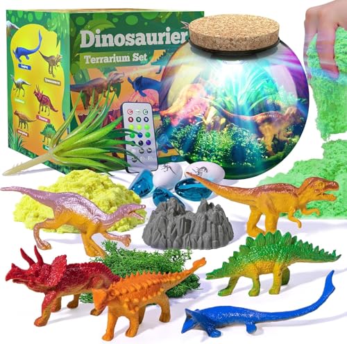 ONLYFUN Dinosaurier Terrarium Set für Kinder - Geburtstagsgeschenk für Jungen Mädchen 3 4, 5, 6, 7, 8–12 Jahren, Dinosaurier Spielzeug, Bastelset, Weihnachten Ostern Geschenke Kinder 3+ ONLYFUN Dinosaurier Terrarium Set für Kinder - Geburtstagsgeschenk für Jungen Mädchen 3 4, 5, 6, 7, 8–12 Jahren, Dinosaurier Spielzeug, Bastelset, Weihnachten Ostern Geschenke Kinder 3+ von ONLYFUN