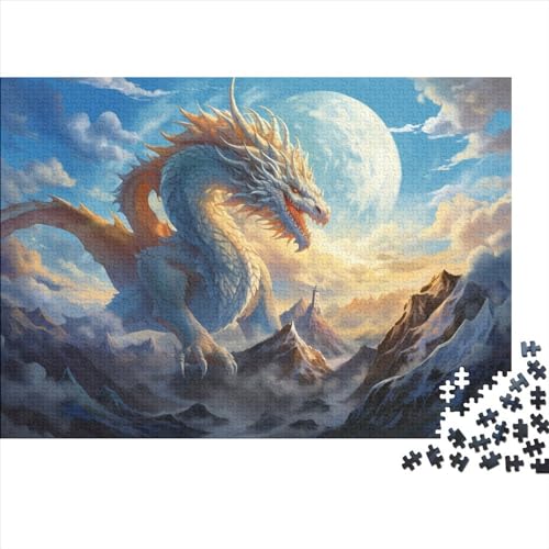 Drachenclan,Puzzles Karikatur Gemusterte Nachhaltige Puzzles Für Erwachsene Hochwertige Holzspielpuzzles 300pcs (40x28cm) von ONNAT