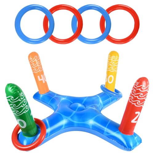 Aufblasbare Pool Spielzeug, Aufblasbares Wasserspielzeug Set, Schwimmender Werfen-Ferrule Spielzeug, Draußen Outdoor Pool Party Spielzeug für Kinder, Erwachsene, Familien Aufblasbare Pool Spielzeug, Aufblasbares Wasserspielzeug Set, Schwimmender Werfen-Ferrule Spielzeug, Draußen Outdoor Pool Party Spielzeug für Kinder, Erwachsene, Familien von ONRAGT