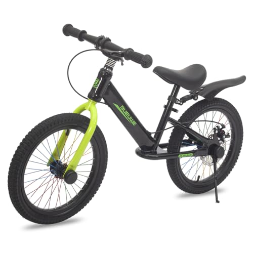 OOFAYJIA 16 Zoll Kinder Laufrad mit Scheibenbremse, Fahrrad ohne Pedale ab 4-8 Jahre, Kinderfahrrad für Anfänger, Karbonstahl Rahmen, Farbige Speichen, Ständer,Schwarz OOFAYJIA 16 Zoll Kinder Laufrad mit Scheibenbremse, Fahrrad ohne Pedale ab 4-8 Jahre, Kinderfahrrad für Anfänger, Karbonstahl Rahmen, Farbige Speichen, Ständer,Schwarz von OOFAYJIA