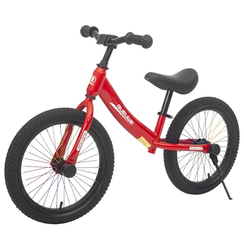 OOFAYJIA Kinder Laufrad für 4-8 Jahre, 16 Zoll Räder, Fahrrad ohne Pedal für Jungen und Mädchen, Trainingsfahrrad mit Verstellbarem Sitz, Spielzeug und Geschenke,Rot von OOFAYJIA