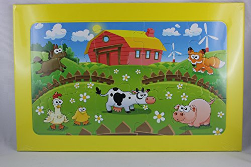 Out of The blue, Rahmenpuzzle, Bauernhof, 15 Teile, ab 3 Jahre, Pappe, 19cm x 29cm Out of The blue, Rahmenpuzzle, Bauernhof, 15 Teile, ab 3 Jahre, Pappe, 19cm x 29cm von ootb
