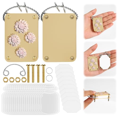 Mikro Blumenpresse, Metall-Blumenpresse mit 20 Transparenten Lesezeichen, Mini Blumenpressen Set für Erwachsene und Kinder, Pflanzenpresse für Naturliebhaber, Handwerksbegeisterte und DIY Bastelset Mikro Blumenpresse, Metall-Blumenpresse mit 20 Transparenten Lesezeichen, Mini Blumenpressen Set für Erwachsene und Kinder, Pflanzenpresse für Naturliebhaber, Handwerksbegeisterte und DIY Bastelset von OOTSR