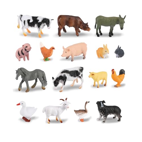 OOTSR 16 Stück Bauernhoftiere Spielzeug - Realistische Mini-Nutztierfiguren Lernspielzeug für 3 Jahre und älter Jungen Mädchen Bildungsgeschenke OOTSR 16 Stück Bauernhoftiere Spielzeug - Realistische Mini-Nutztierfiguren Lernspielzeug für 3 Jahre und älter Jungen Mädchen Bildungsgeschenke von OOTSR