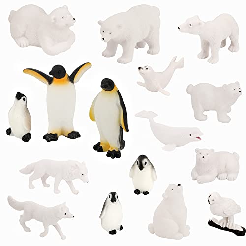 OOTSR 16 Stück Polartierfigur Spielzeug, Realistisch Eisbär Pinguin Familie und Mehr Lernspielzeug für Baby Dusche Geburtstag Weihnachten Party Dekoration Zubehör OOTSR 16 Stück Polartierfigur Spielzeug, Realistisch Eisbär Pinguin Familie und Mehr Lernspielzeug für Baby Dusche Geburtstag Weihnachten Party Dekoration Zubehör von OOTSR
