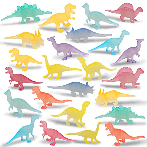 OOTSR 36 Stück Dinosaurier Spielzeug leuchtet im Dunkeln, Mini Dinosaurier Figuren Realistische Kunststoff Dinosaurier Spielzeug für Kinder Ostereier Füller, 12 Stile von OOTSR