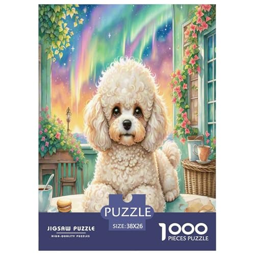 Bichon Frisé Puzzle 1000 Teile Schwer Puzzle Spielzeug Pädagogisches Spiel Impossible Herausforderungsspielzeug Für Erwachsene Und Kinder Ab 14 Jahren 38x26cm/1000pcs von OPANZYYDE